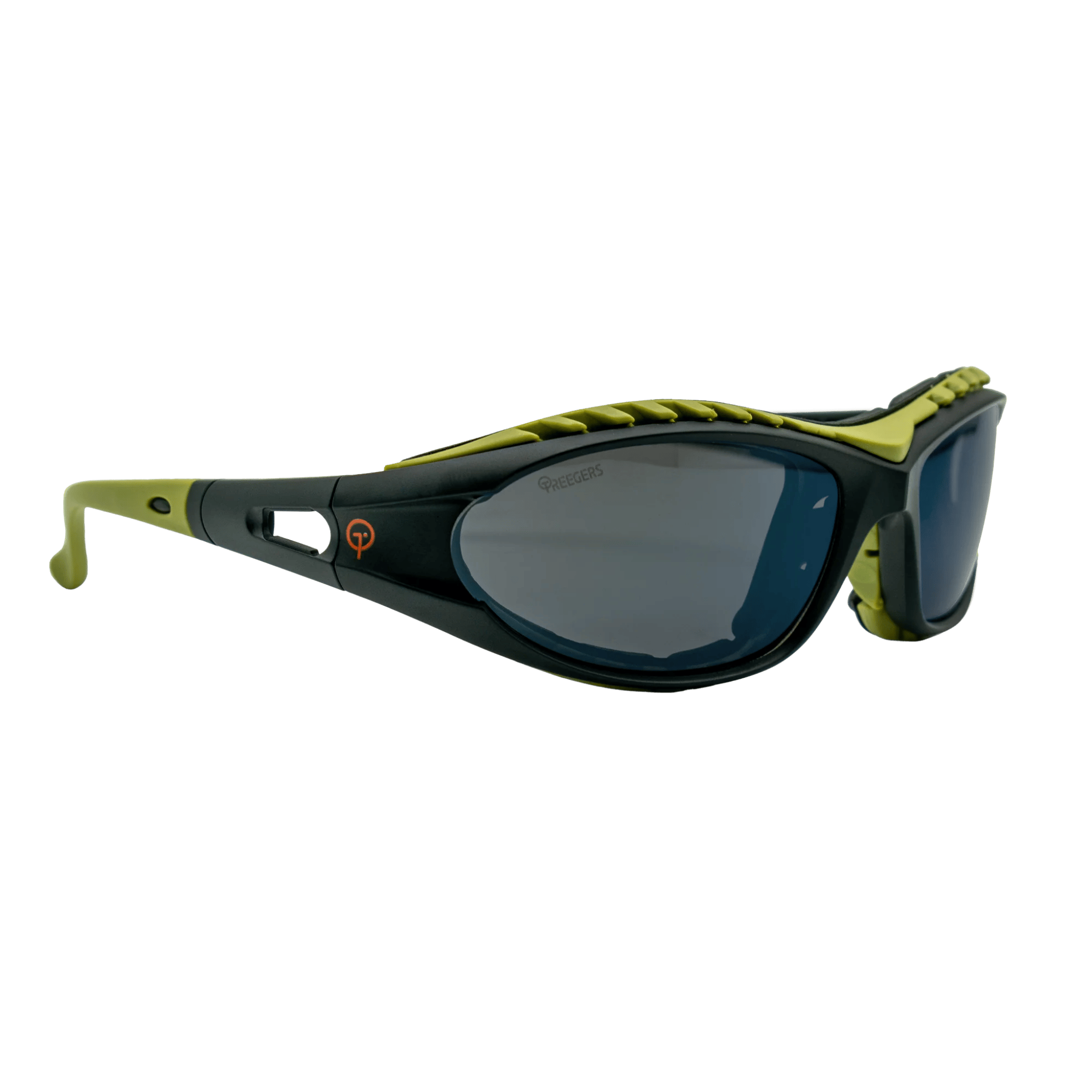 Treegers LED Protective Eyewear side view — temple arm length & profile