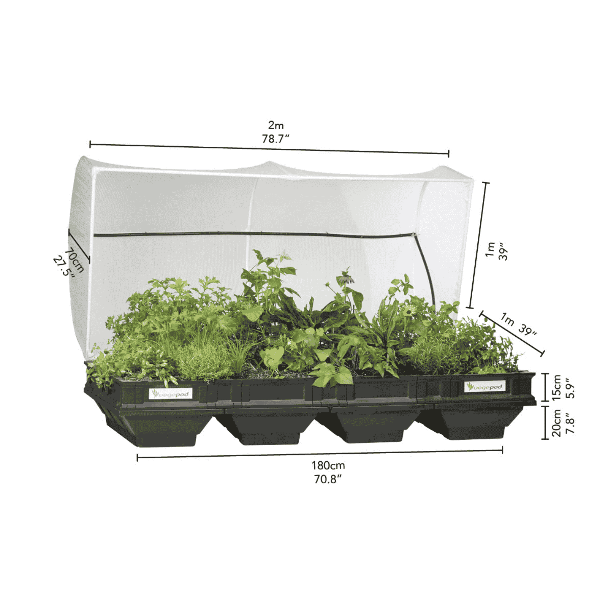Vegepod Raised Garden Bed - Large Dimensions