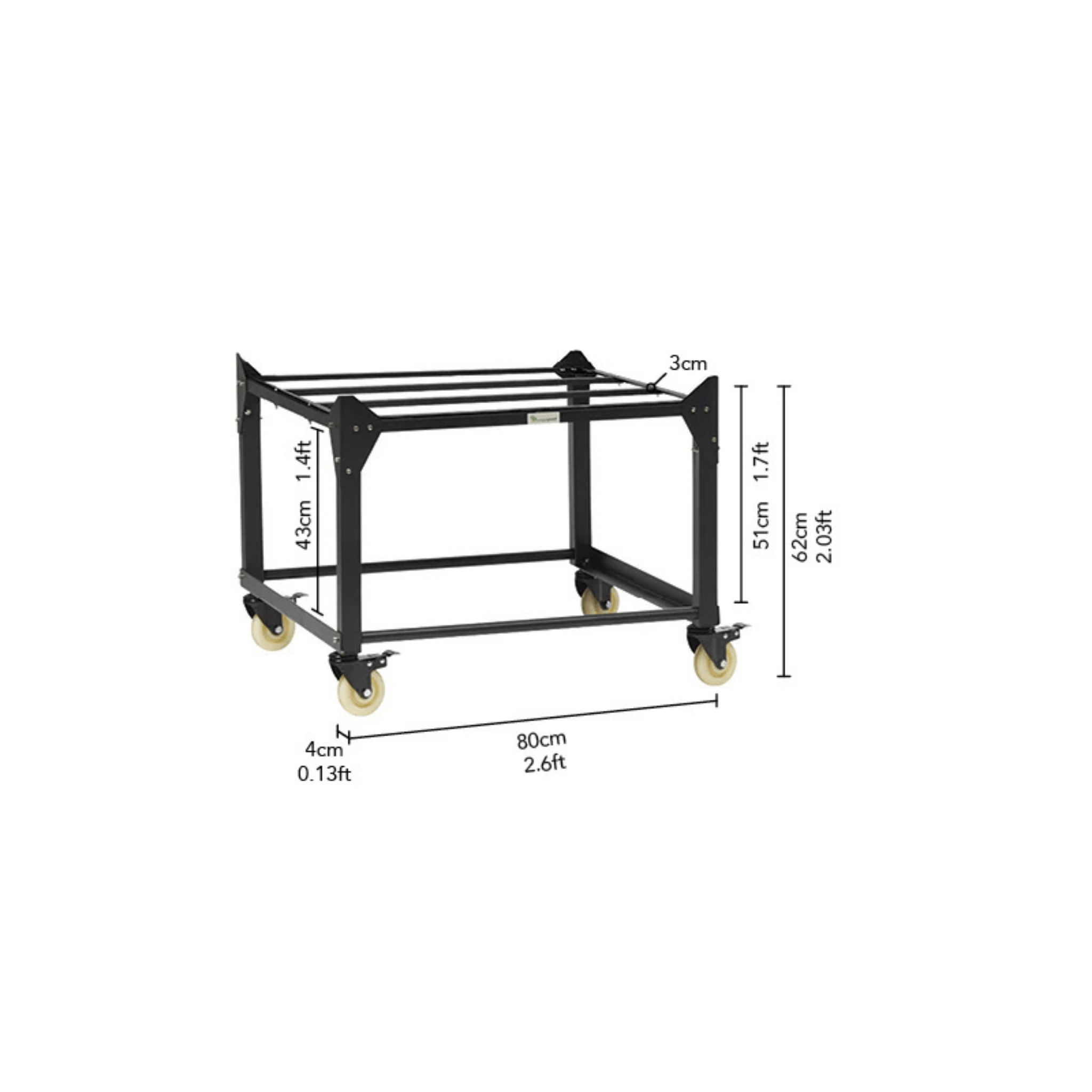 Vegepod Trolley Stand - Medium Dimensions