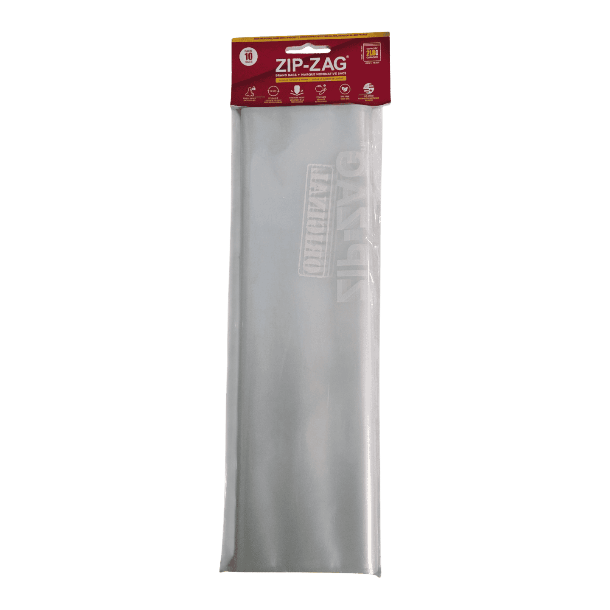 Zip-Zag Ziplock Bags 10PK